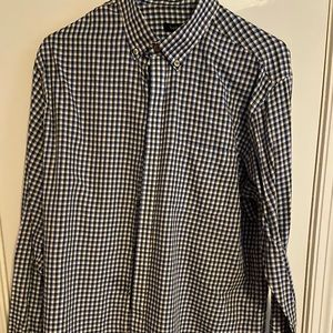 Blue Checkered Long Sleeve Button Up